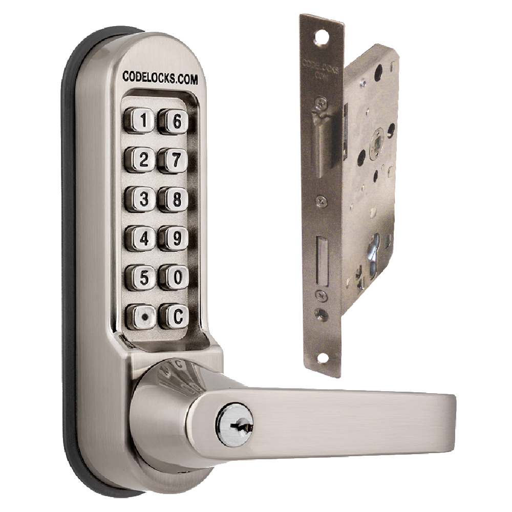 CODELOCKS CL520KEY Digital Lock With Mortice Sashlock & Key Override - No Passage Function CL520KEY