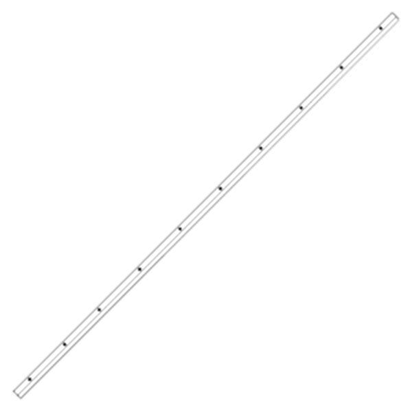 KICKSTOP 9614 16mm Birmingham Door Bar - 1980mm WH