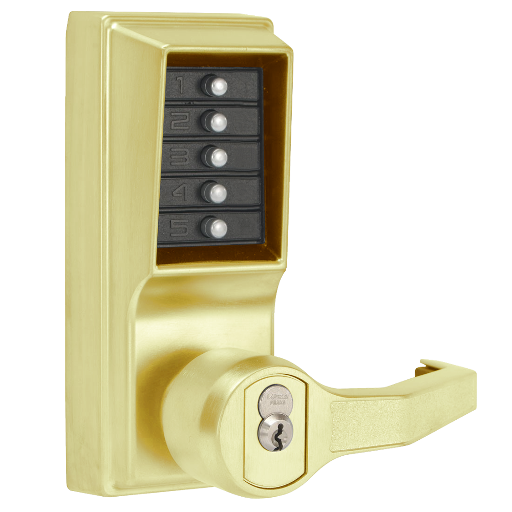 DORMAKABA Simplex L1000 Series L1021B Digital Lock Lever Operated - PB RH With Cylinder LL1021B-03