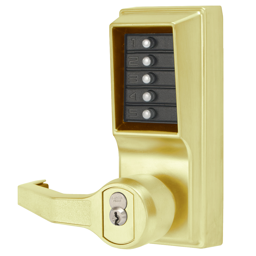 DORMAKABA Simplex L1000 Series L1021B Digital Lock Lever Operated - PB LH With Cylinder LL1021B-03