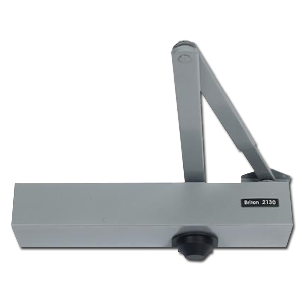 BRITON 2130 B.C Size 2-6 Overhead Door Closer With Backcheck - Silver (SES)