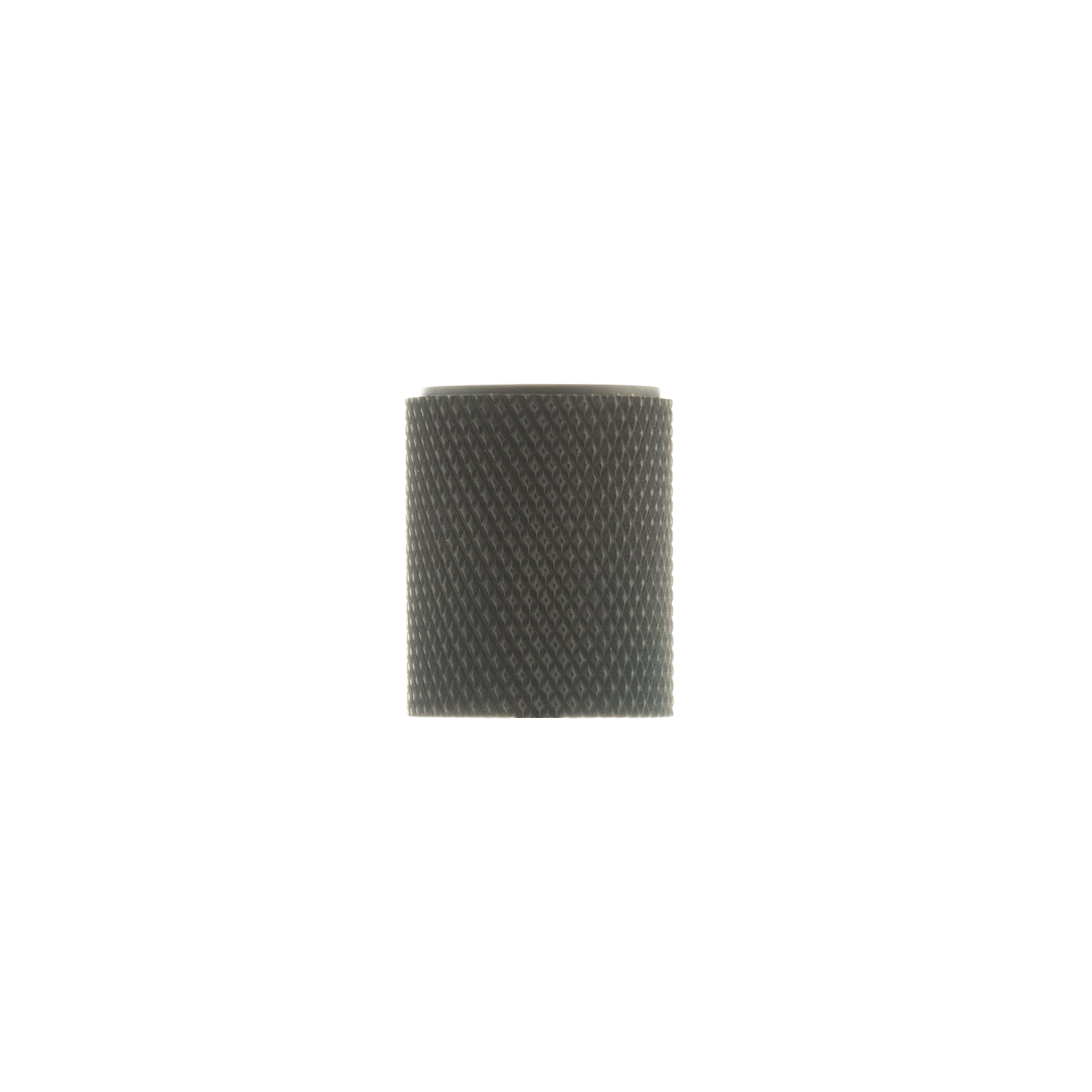 Millhouse Brass Watson Cylinder Knurled Cabinet Knob on Concealed Fix - Urban Dark Bronze