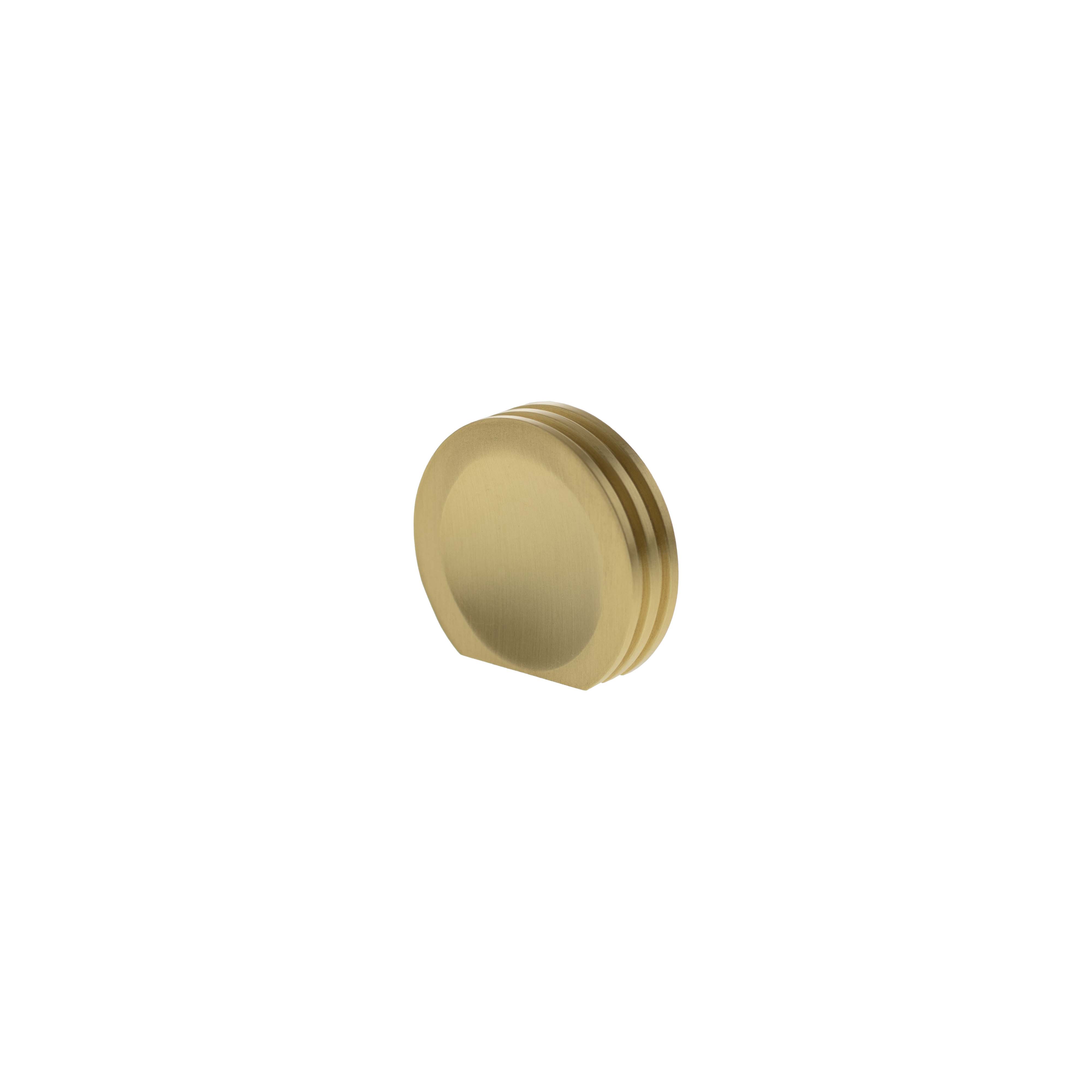 Millhouse Brass Battersea Linear Finger Pull Cabinet Knob Handle - Satin Brass