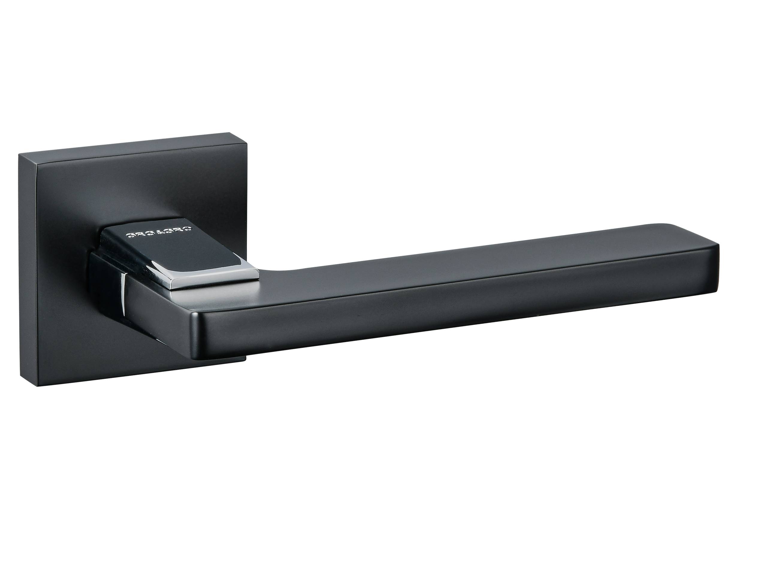 SPECIAL ORDER Oro&Oro Alba Lever Door Handle on Square Rose - Matt Black