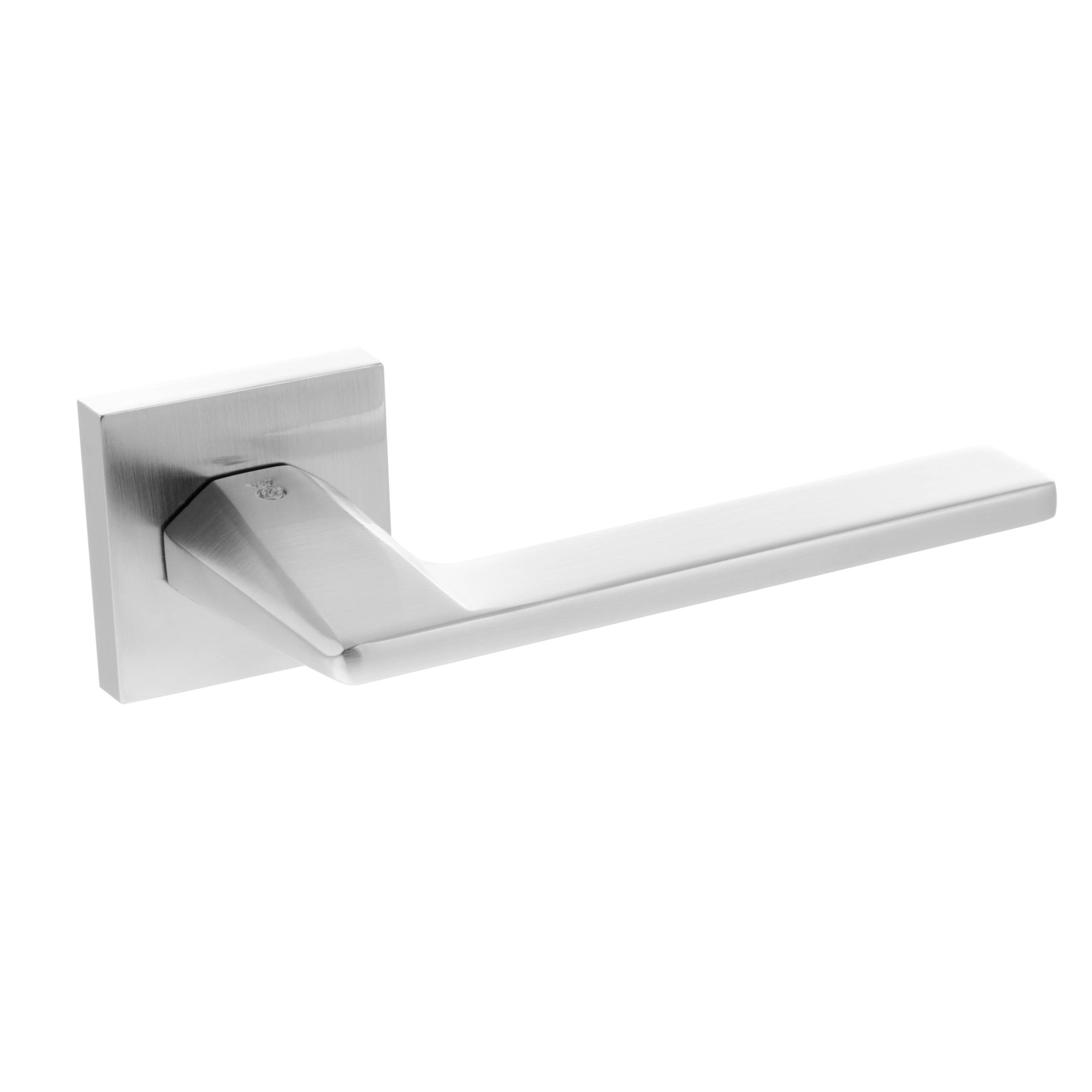 Oro&Oro Sienna Lever Door Handle on Square Rose - Satin Chrome