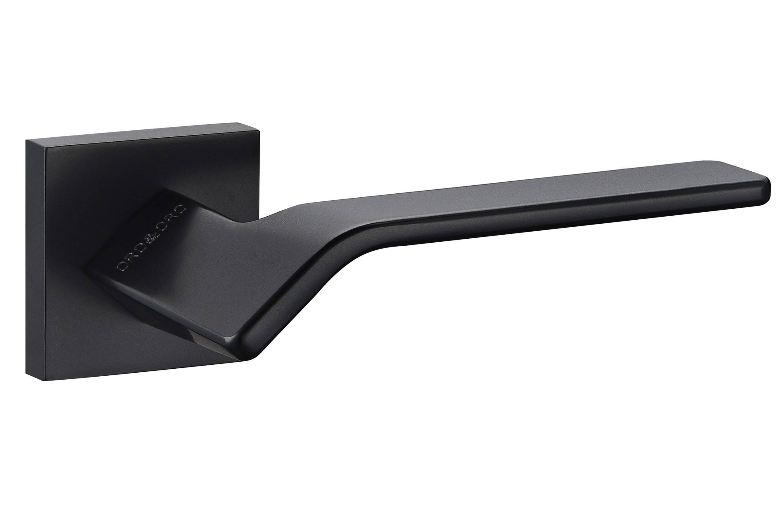 SPECIAL ORDER Oro&Oro Frana Lever Door Handle on Square Rose - Matt Black