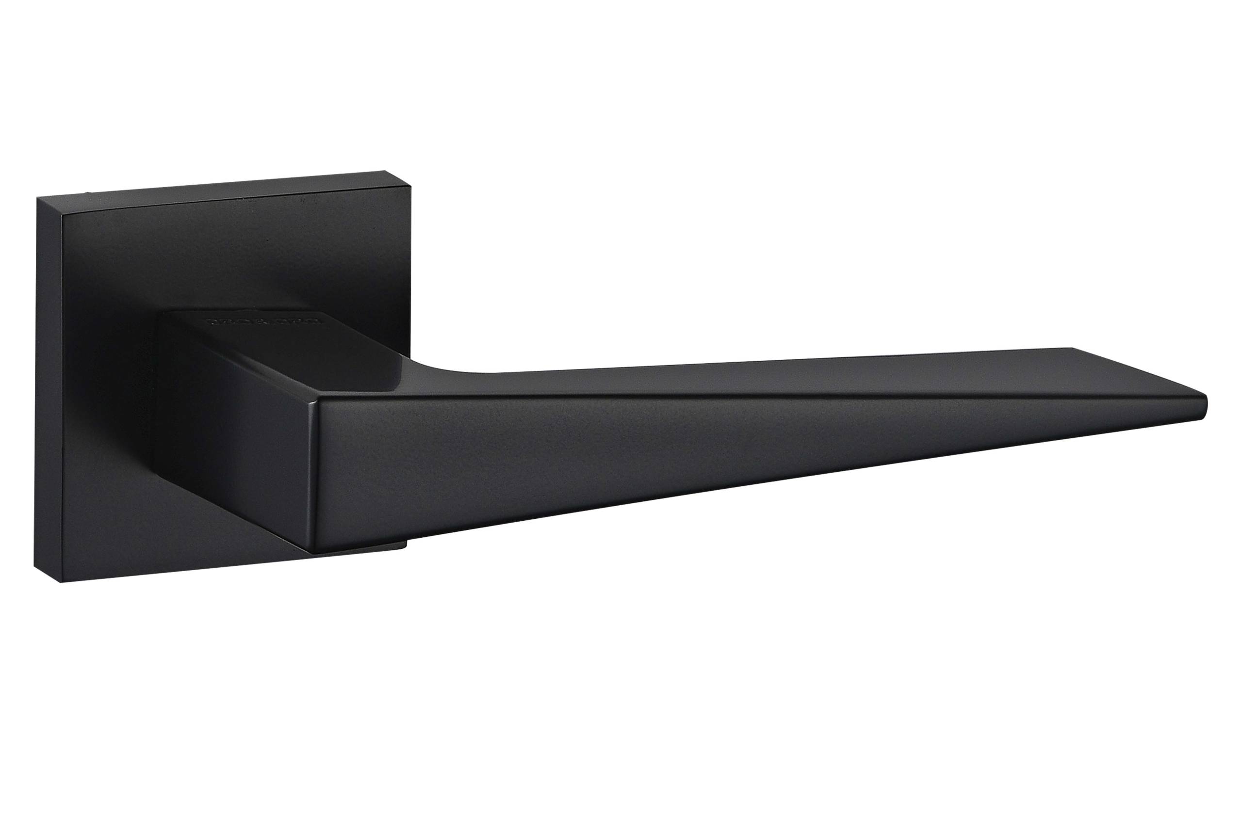 Oro&Oro Ivy Lever Door Handle on Square Rose - Matt Black