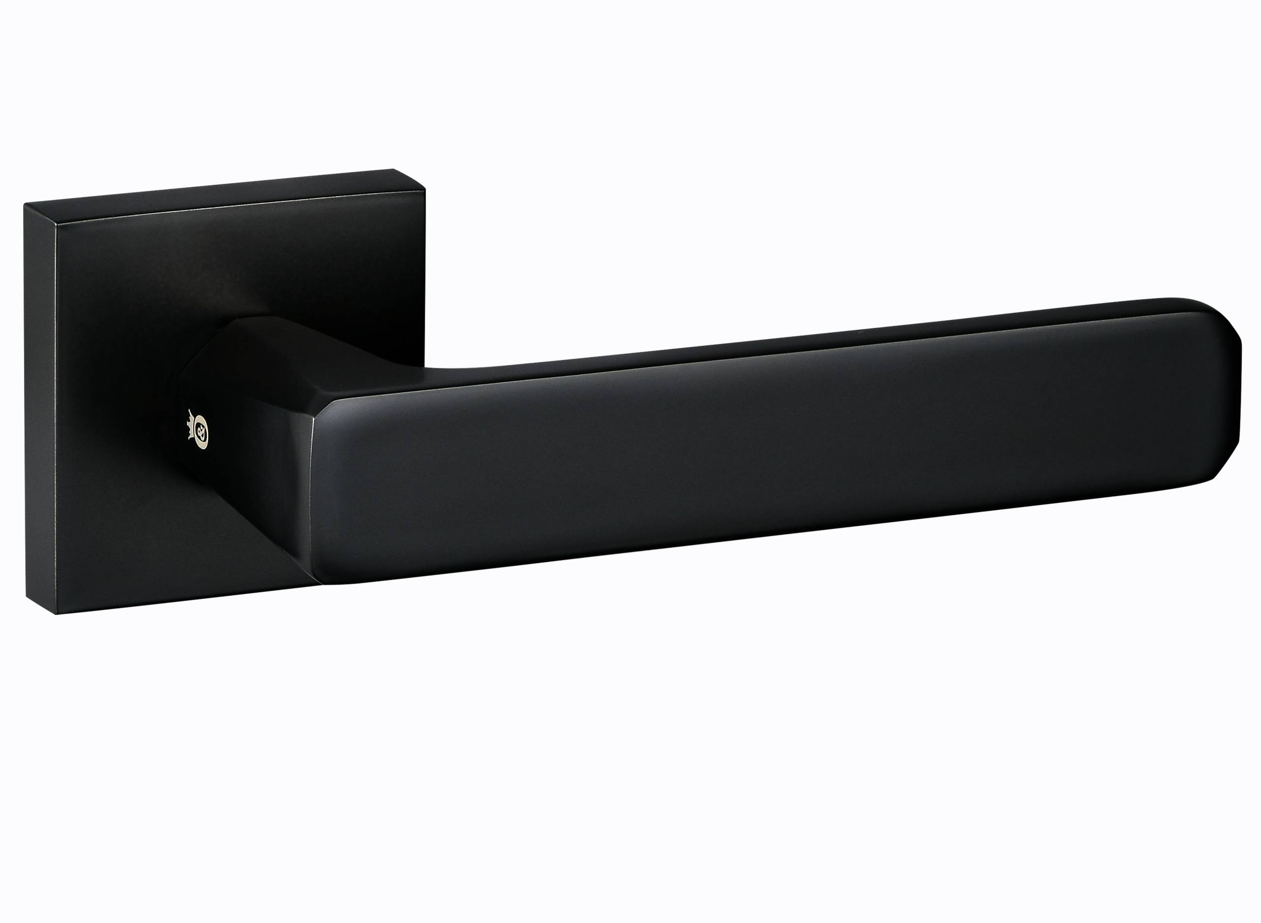 Oro&Oro Galassia Lever Door Handle on Square Rose - Matt Black