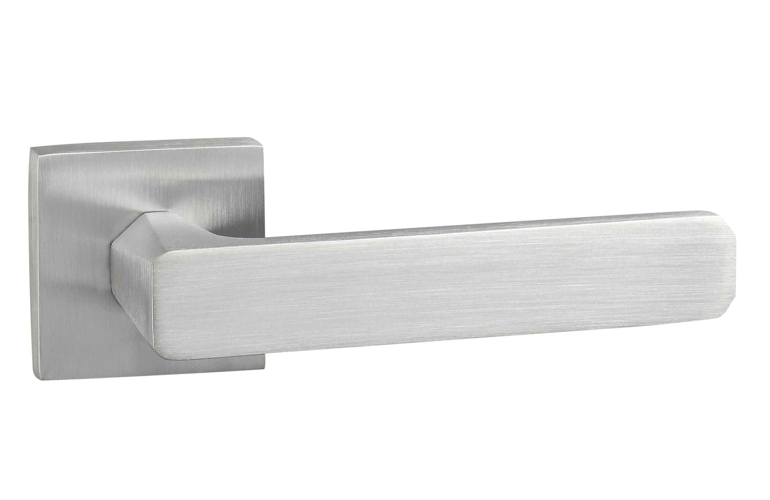 Oro&Oro Galassia Lever Door Handle on Square Rose - Satin Chrome