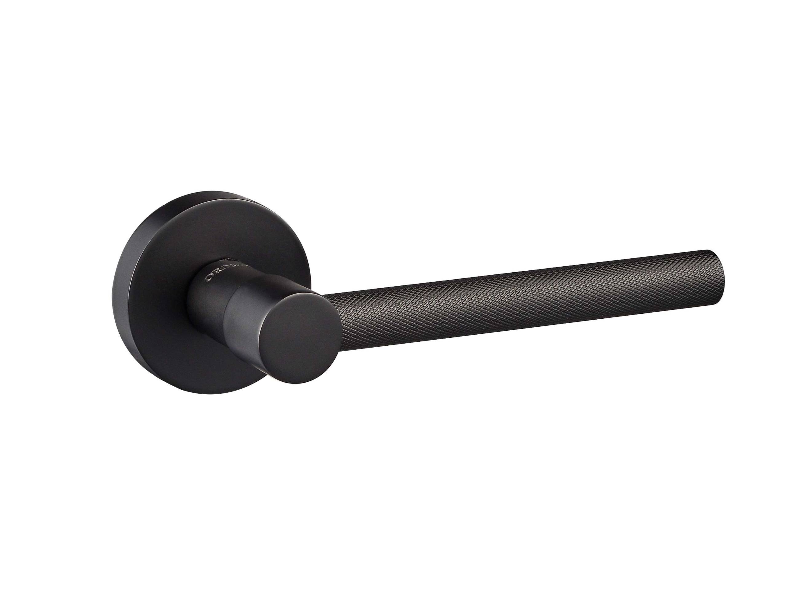 SPECIAL ORDER Oro&Oro Stradi Lever Door Handle on Round Rose - Matt Black