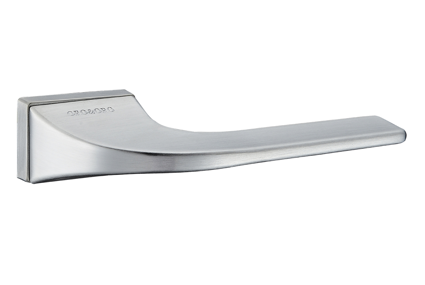 SPECIAL ORDER Oro&Oro Oia Lever Door Handle on Square Rose - Satin Chrome