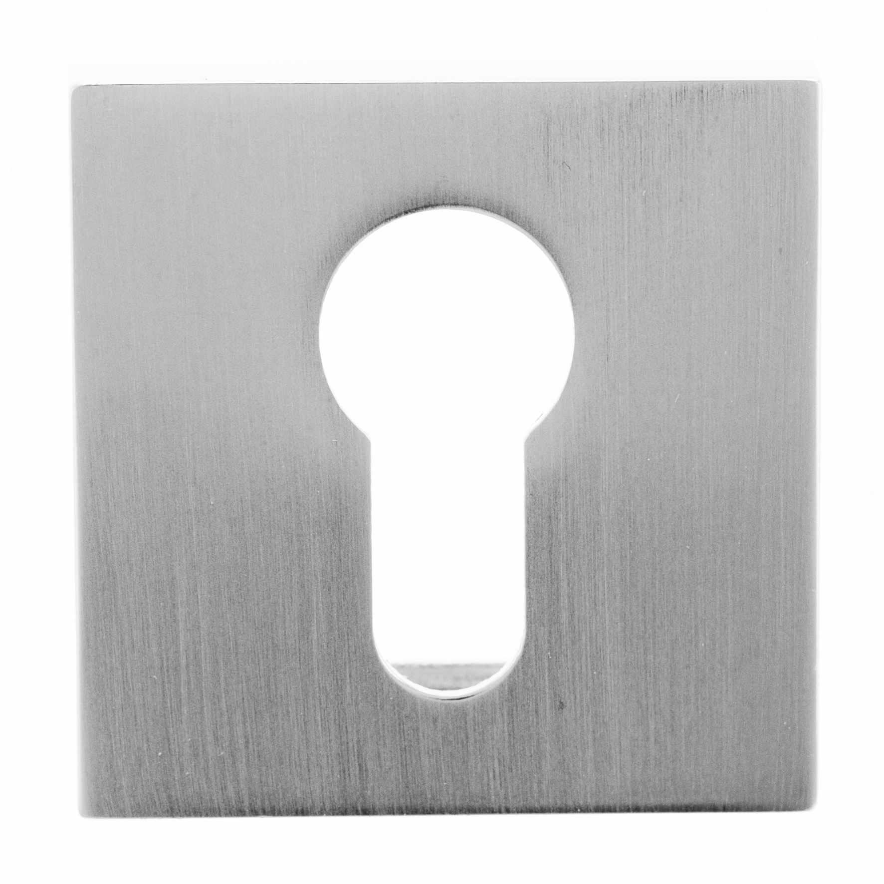 Oro&Oro Euro Escutcheons on Square Rose - Satin Chrome