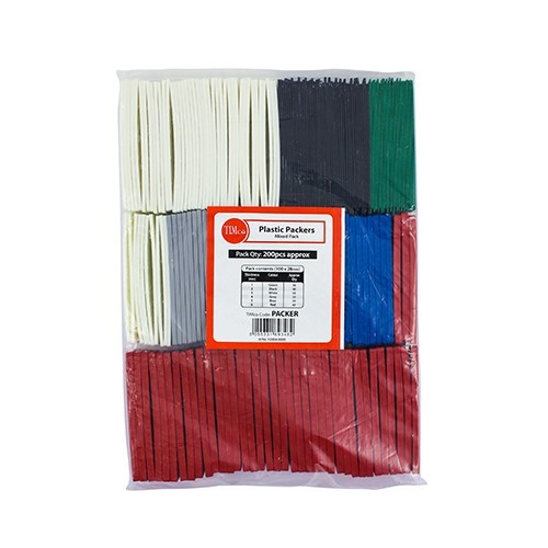 Flat Glass Packers 28mm Assorted Pack(200)