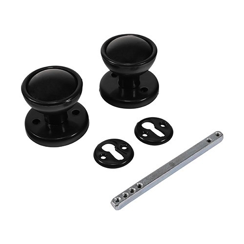RIM OR MORTICE KNOB FURN BLACK (PLASTIC)