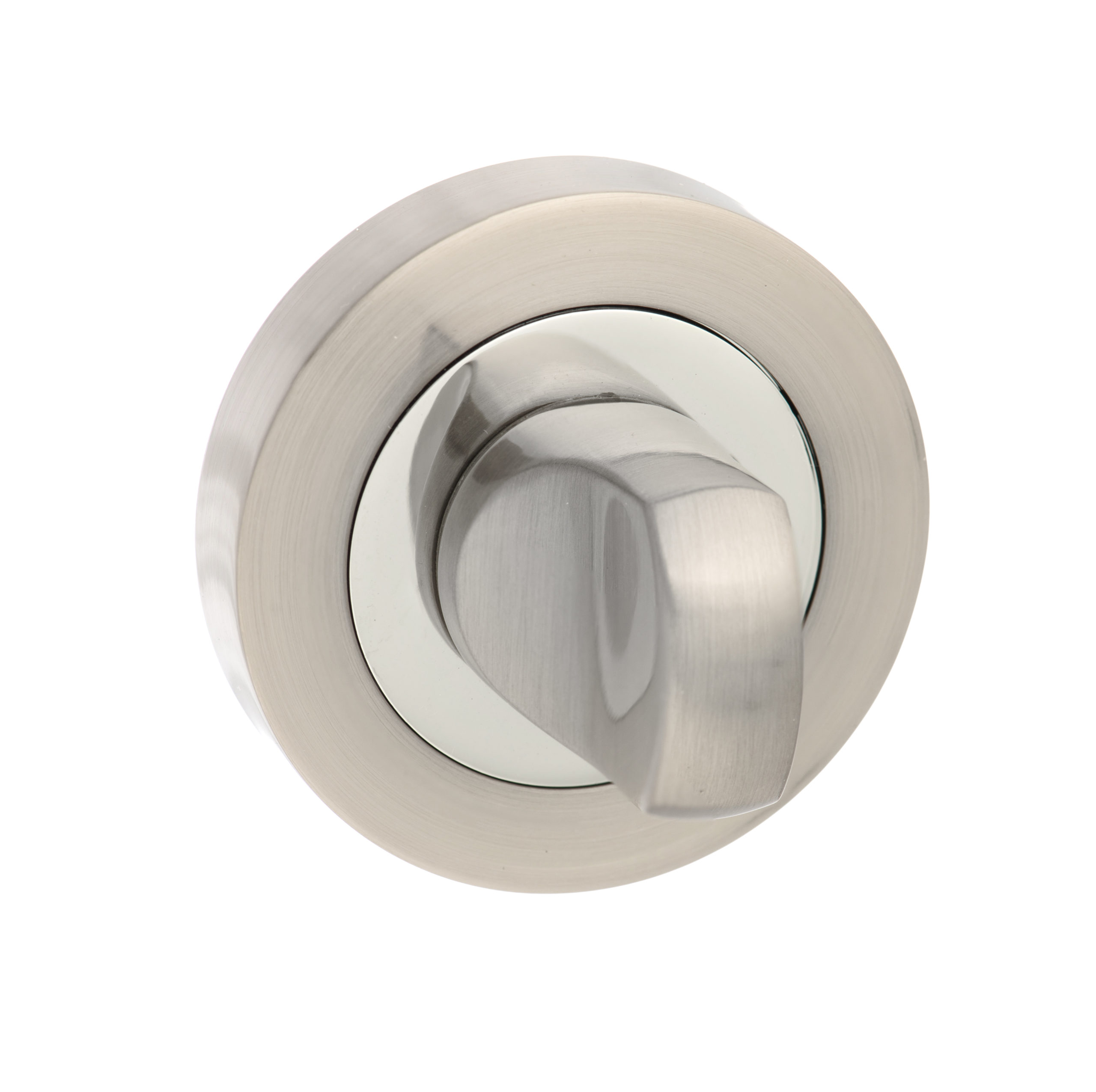 Senza Pari WC Turn and Release on Round Rose - Satin Nickel/Chrome Plate