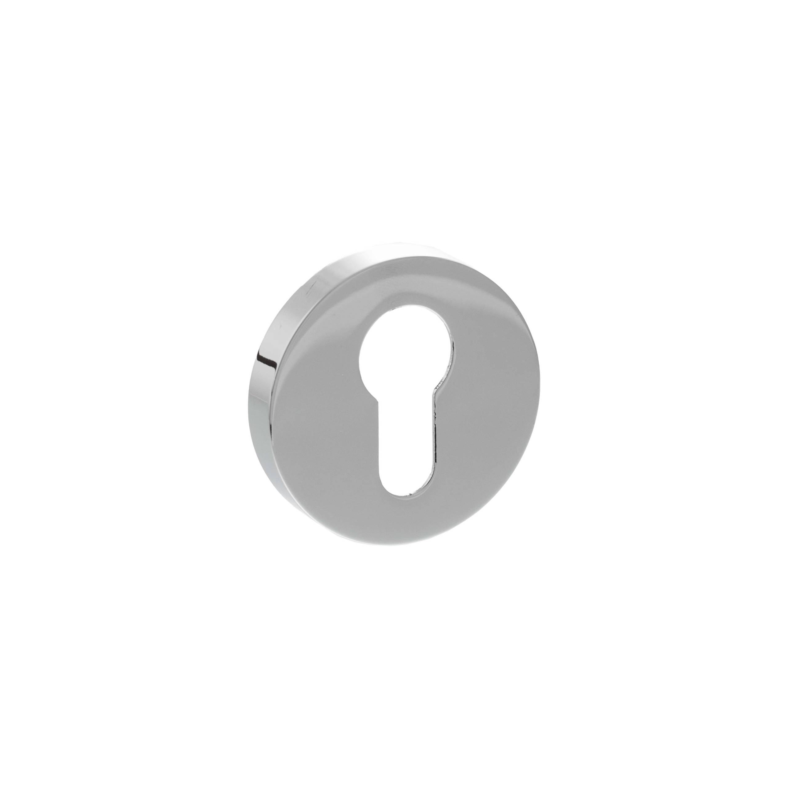 Senza Pari Euro Escutcheons on Minimal Round Rose - Polished Chrome