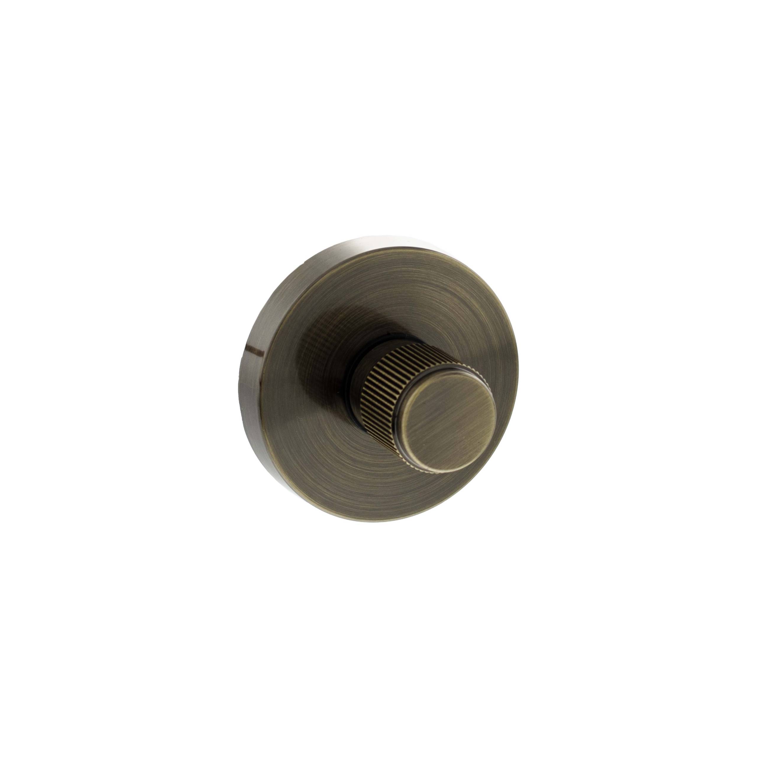 Senza Pari Linear WC Turn and Release on Minimal Round Rose - Antique Brass