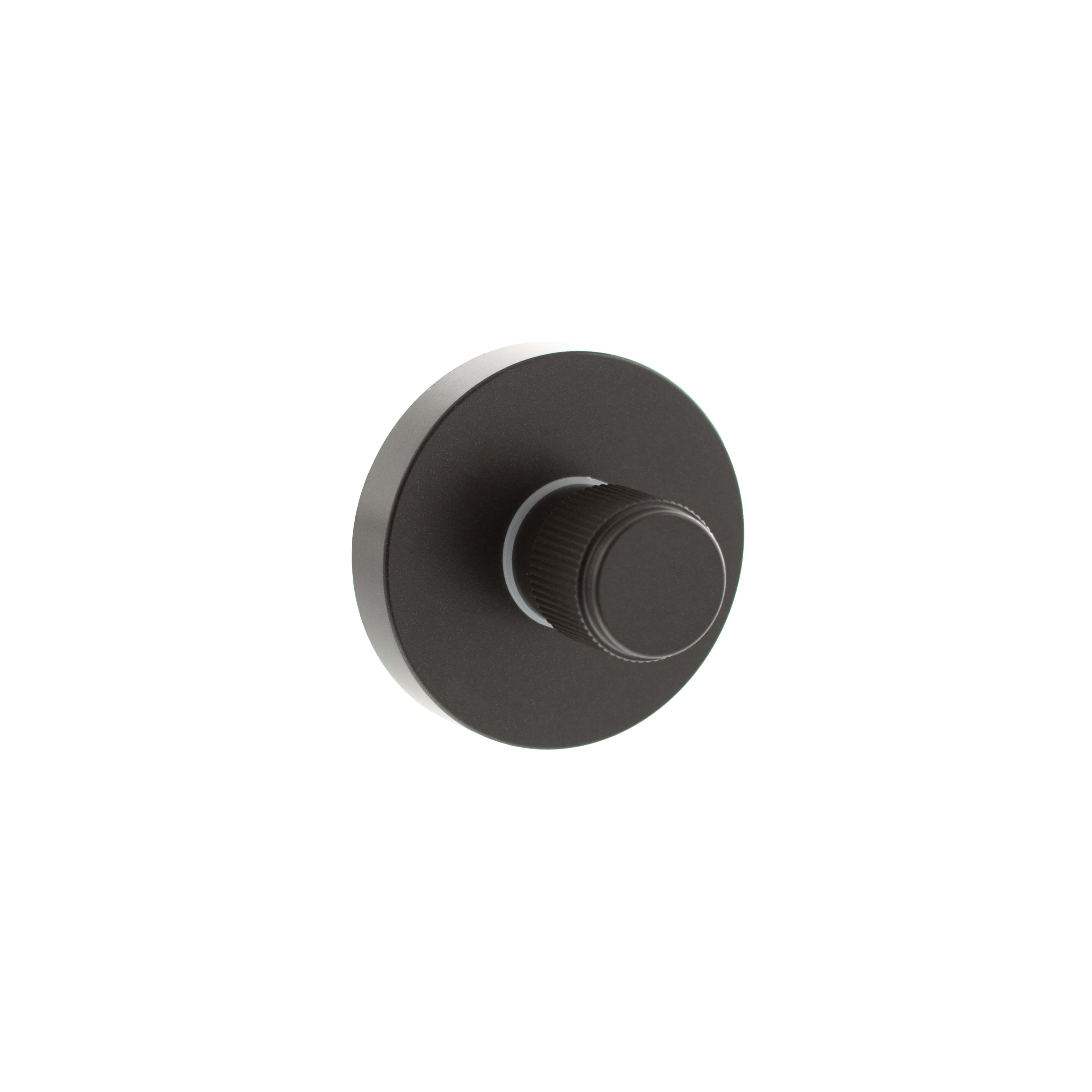 Senza Pari Linear WC Turn and Release on Minimal Round Rose - Urban Dark Bronze