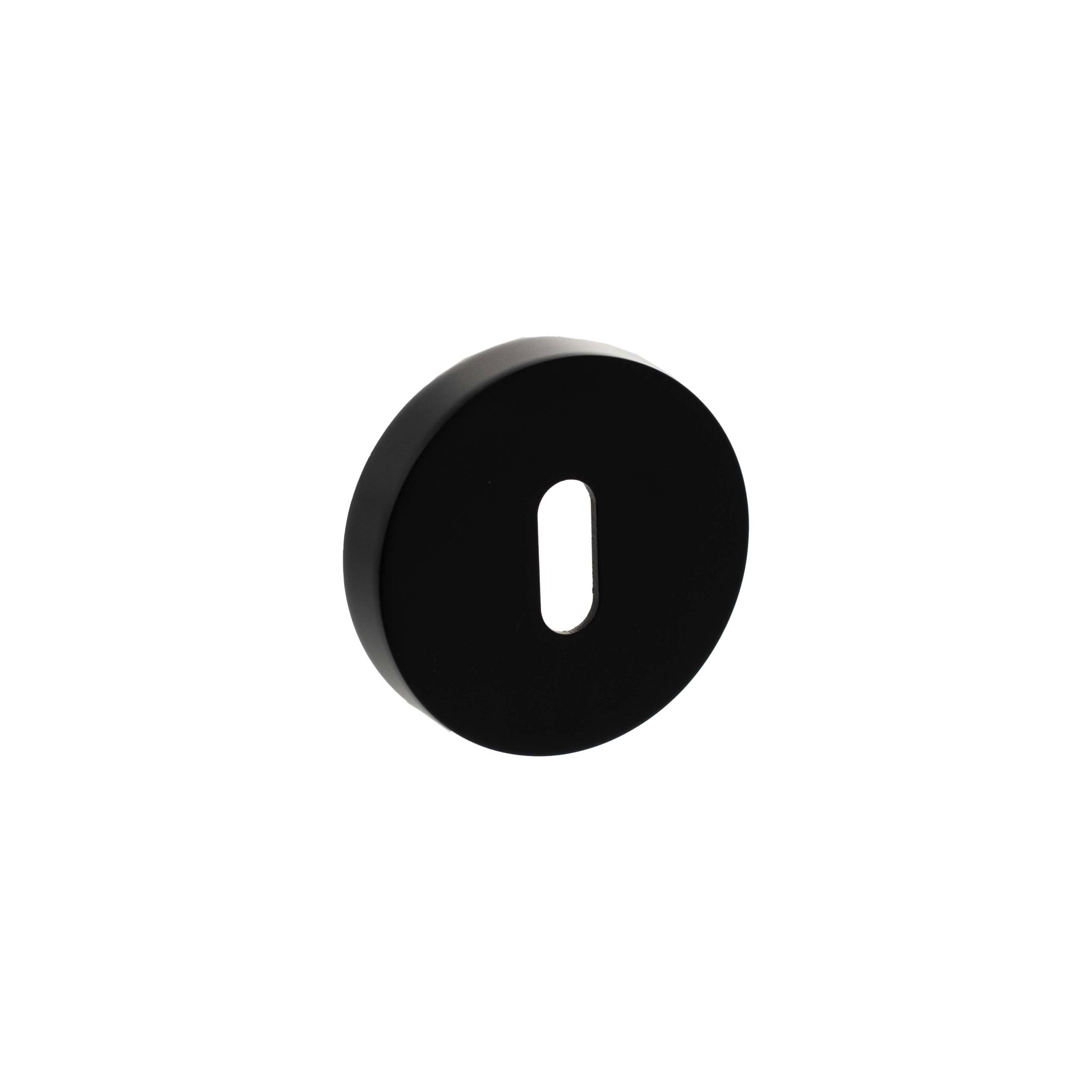 Senza Pari Key Escutcheons on Round Rose - Matt Black