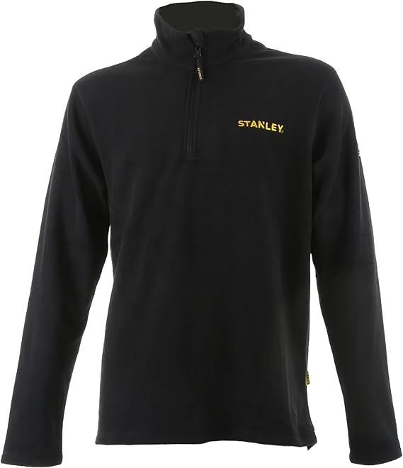 STANLEY GADSDEN 1/4 ZIP MICRO FLEECE BLACK - LARGE