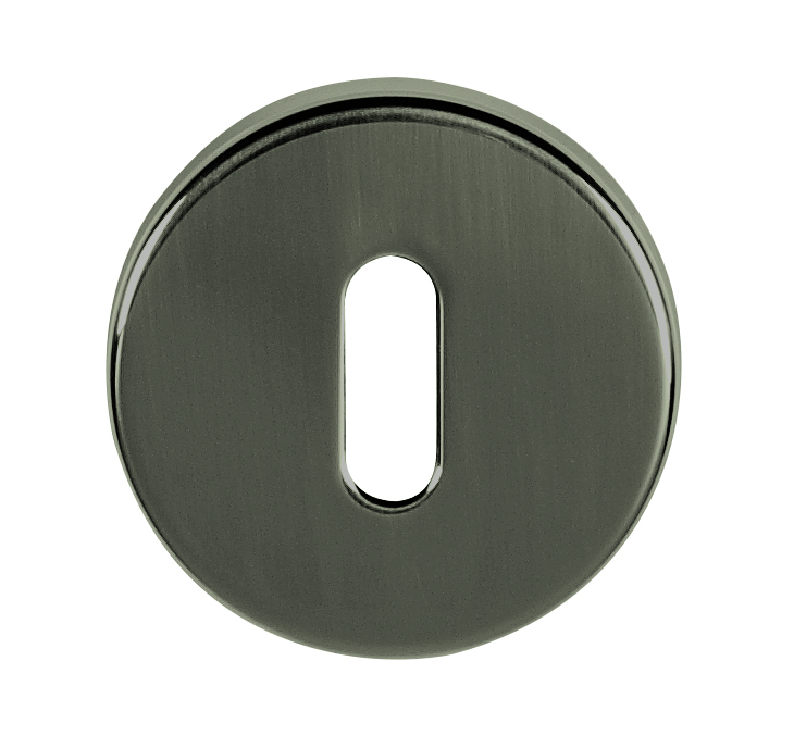 Tupai Rapido CurvaLine Key Escutcheons on Round Rose - Titanium