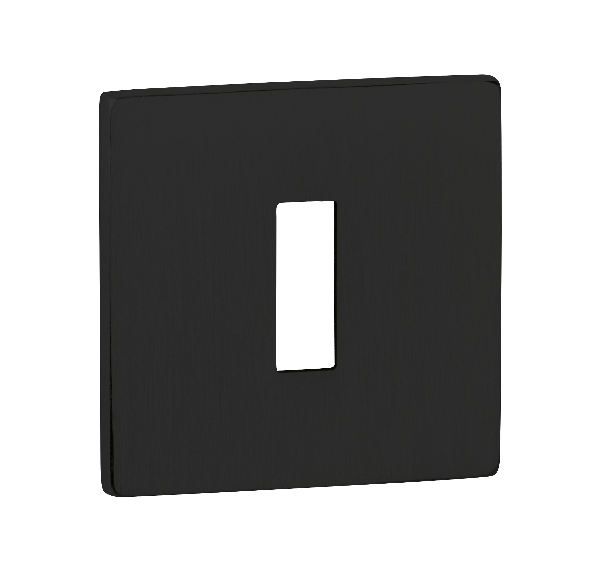 Tupai Rapido 5S Line Key Escutcheons on 5mm Slimline Square Rose - Pearl Black