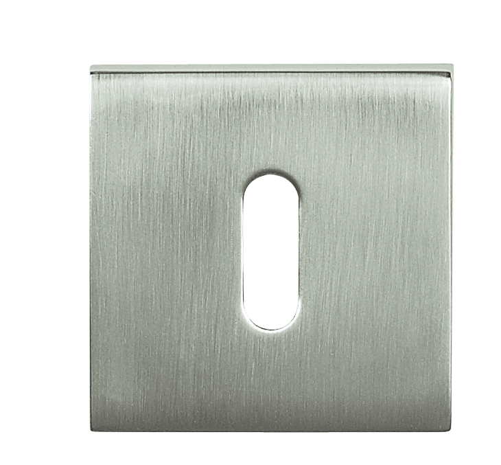 Tupai Rapido Curva/QuadraLine Key Escutcheons on Square Rose - Pearl Nickel