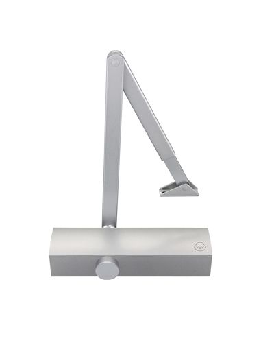 Size 2-5 332 c/w Back Check & Delayed Action - Silver Flat Arm and Body (P.A Bracket Inc) Silver Semi Radiused Cover