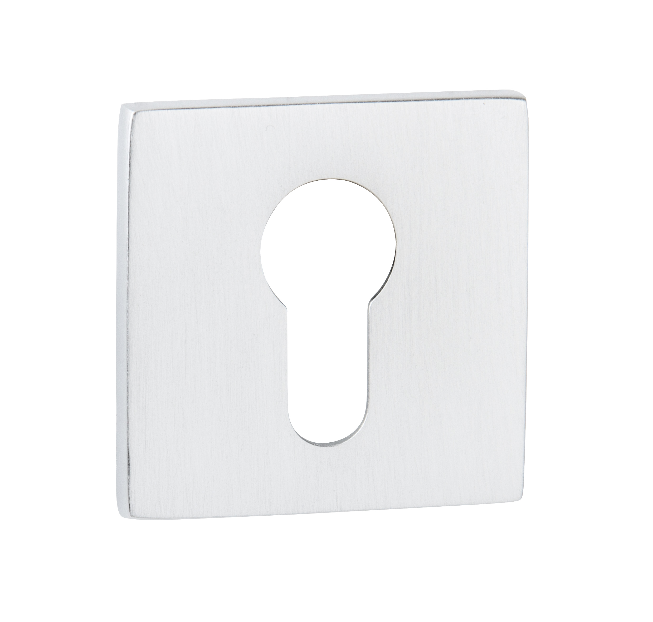 Tupai Exclusivo 5S Line Euro Escutcheons on 5mm Slimline Square Rose - White