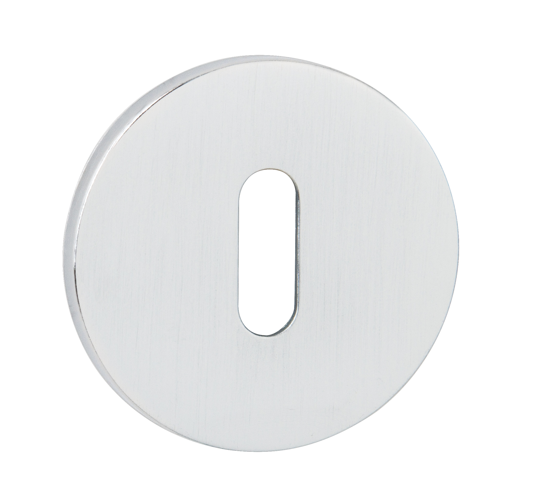 Tupai Exclusivo 5S Line Key Escutcheons on 5mm Slimline Round Rose - White