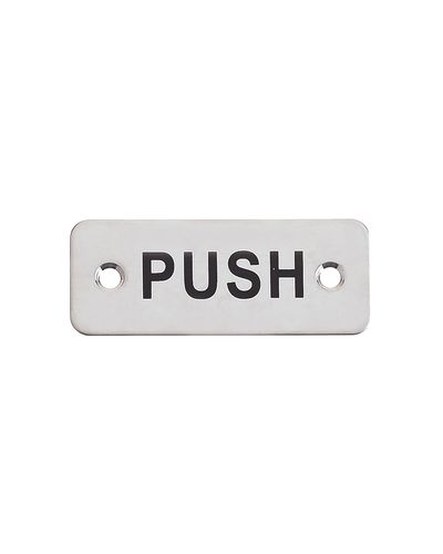 Rectangular Push Sign - 75 x 30mm