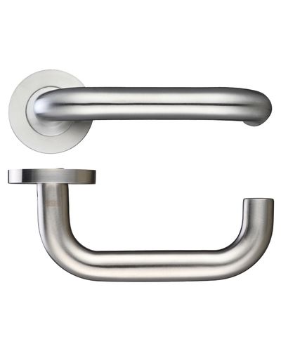 19mm Return to Door Lever on Round Rose - SSS