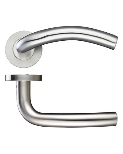 19mm Arched Lever - Push On Rose - 52mm Rose - Grade 304