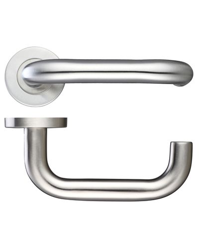 19mm Return to Door Lever - Push On Rose - 52mm Rose - Grade 201