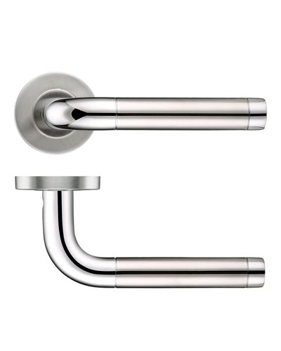 19mm Radius Dual Finish Lever - Push On Rose - 52mm Dia - Grade 201
