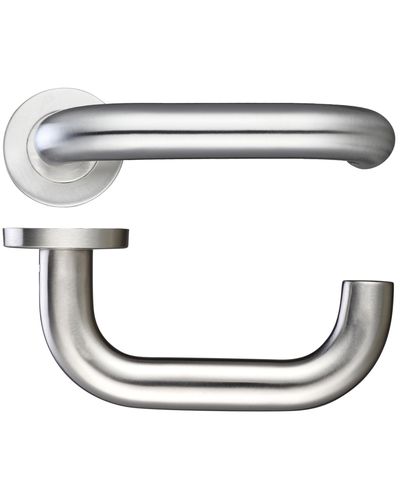 22mm Return to Door Lever - Push On Rose - 52mm Dia - Grade 201