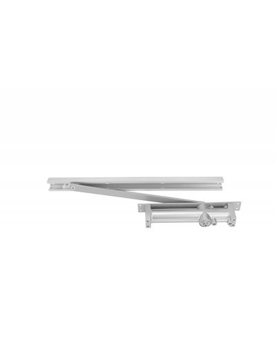 Concealed Overhead 332, Fixed Power Size 3, Matching Finish Track and Connecting Arm, Silver Finish