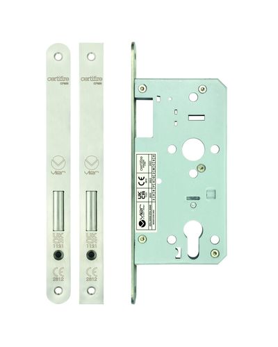 Din euro deadlock - backset 55mm - radius