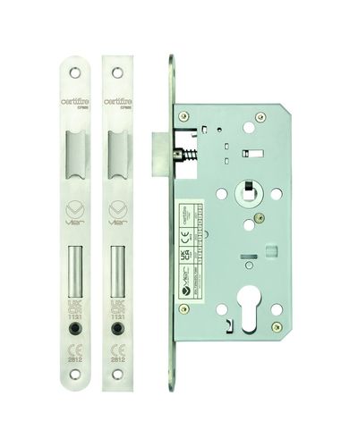 Din euro sashlock - 72mm c/c - backset 55mm - radius