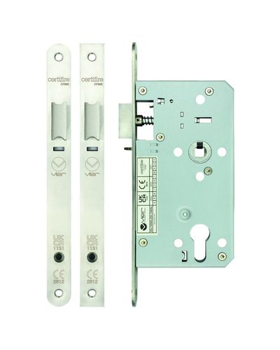 Din night latch - 72mm c/c - backset 60mm - radius