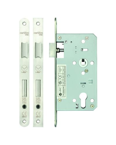 Din euro sashlock - 72mm c/c - backset 60mm - radius