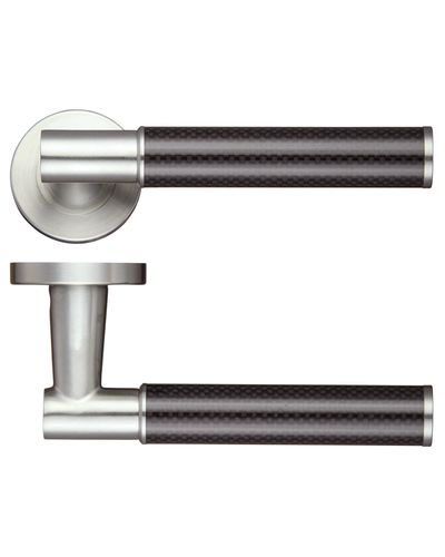 Eros Lever - Screw On Rose - 140mm x 65mm - Carbon Fibre