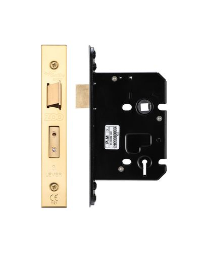 3 Lever Sash Lock - 76mm C/W PVD Forend and Strike