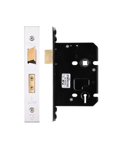 3 Lever Sash Lock - 76mm C/W Stainless Steel Forend and Strike - Keyed Alike KA320