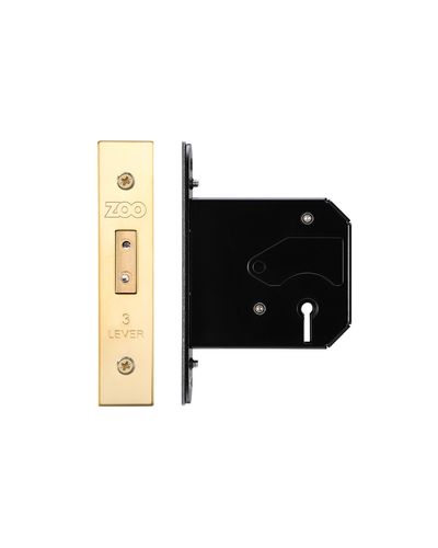 3 Lever Replacement Dead Lock - 76mm c/w PVD Forend and Strike