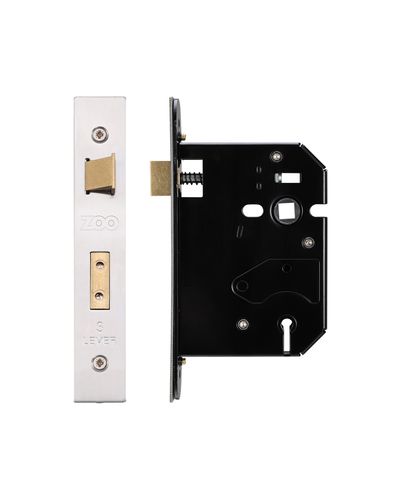 3 Lever Replacement Sash Lock - 76mm c/w Stainless Steel Forend and Strike - Keyed Alike 333